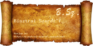 Bisztrai Szeráf névjegykártya